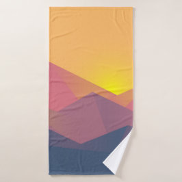 Geometrische minimalistisch ritsgebergte bad handdoek