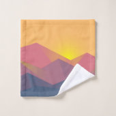 Geometrische minimalistisch ritsgebergte bad handdoek (Wasdoekje)