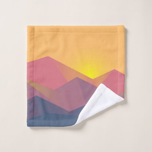 Geometrische minimalistisch ritsgebergte bad handdoek (Wasdoekje)