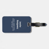 Geometrische minimalistisch ritsgebergte bagagelabel (Achterkant horizontaal)