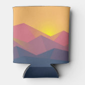 Geometrische minimalistisch ritsgebergte blikjeskoeler (Voorkant)