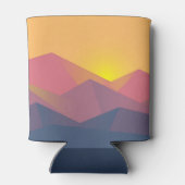 Geometrische minimalistisch ritsgebergte blikjeskoeler (Achterkant)