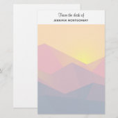 Geometrische minimalistisch ritsgebergte briefpapier (Voorkant / Achterkant)