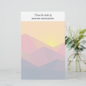 Geometrische minimalistisch ritsgebergte briefpapier (Staand voorkant)