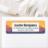 Geometrische minimalistisch ritsgebergte etiket (Insitu)