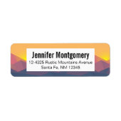 Geometrische minimalistisch ritsgebergte etiket (Voorkant)