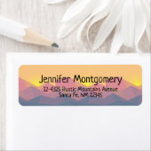 Geometrische minimalistisch ritsgebergte etiket (Insitu)