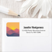 Geometrische minimalistisch ritsgebergte etiket (Insitu)