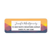 Geometrische minimalistisch ritsgebergte etiket (Voorkant)