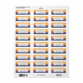 Geometrische minimalistisch ritsgebergte etiket (Full Sheet)