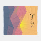 Geometrische minimalistisch ritsgebergte fleece deken (Voorkant (Horizontaal))