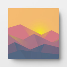 Geometrische minimalistisch ritsgebergte fotoplaat