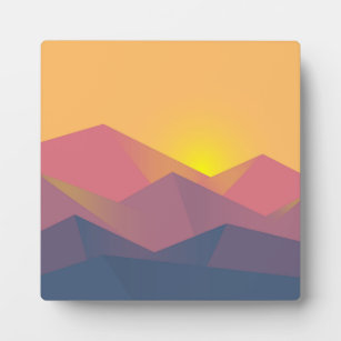 Geometrische minimalistisch ritsgebergte fotoplaat