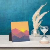 Geometrische minimalistisch ritsgebergte fotoplaat (Insitu)