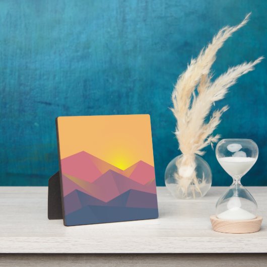 Geometrische minimalistisch ritsgebergte fotoplaat (Insitu)