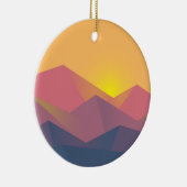 Geometrische minimalistisch ritsgebergte keramisch ornament (Rechts)