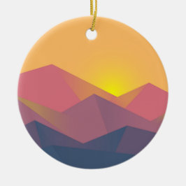 Geometrische minimalistisch ritsgebergte keramisch ornament