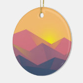 Geometrische minimalistisch ritsgebergte keramisch ornament (Links)