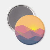 Geometrische minimalistisch ritsgebergte magneet (Voorkant / Achterkant)