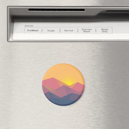 Geometrische minimalistisch ritsgebergte magneet (Insitu (Vaatwasser))