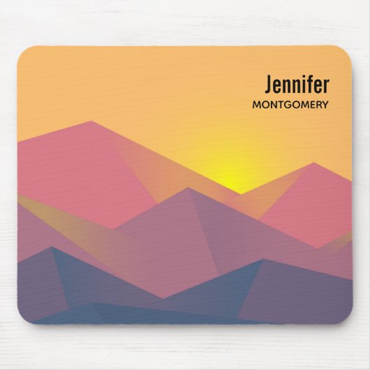 Geometrische minimalistisch ritsgebergte muismat (Voorkant)