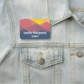 Geometrische minimalistisch ritsgebergte naamplaatje (In situ)