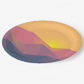 Geometrische minimalistisch ritsgebergte papieren bordje (Gekanteld)