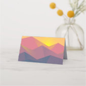 Geometrische minimalistisch ritsgebergte plaatskaartje (Achterkant)