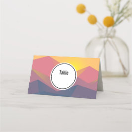 Geometrische minimalistisch ritsgebergte plaatskaartje