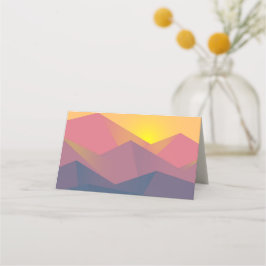 Geometrische minimalistisch ritsgebergte plaatskaartje