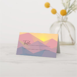 Geometrische minimalistisch ritsgebergte plaatskaartje