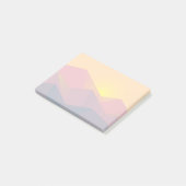 Geometrische minimalistisch ritsgebergte post-it® notes (Schuin)