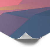 Geometrische minimalistisch ritsgebergte poster (Hoek)