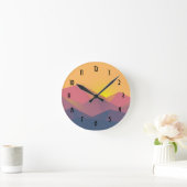 Geometrische minimalistisch ritsgebergte ronde klok (Huis)