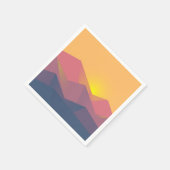 Geometrische minimalistisch ritsgebergte servet (Hoek)