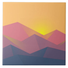 Geometrische minimalistisch ritsgebergte tegeltje