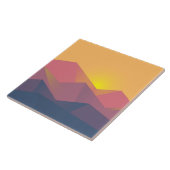 Geometrische minimalistisch ritsgebergte tegeltje (Zijkant)