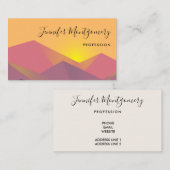 Geometrische minimalistisch ritsgebergte visitekaartje (Voorkant / Achterkant)