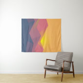 Geometrische minimalistisch ritsgebergte wandkleed (In Situ (horizontaal))