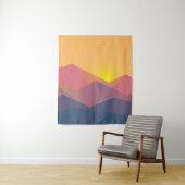 Geometrische minimalistisch ritsgebergte wandkleed (In situ)