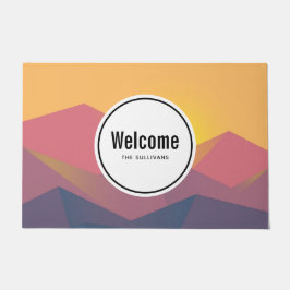 Geometrische minimalistisch welkomstwoord in de bi deurmat