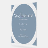 Geometrische minimalistische bruiloft welkom acryl bord (Hoek)