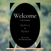 Geometrische minimalistische bruiloft welkom acryl bord (Neutraal)