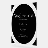 Geometrische minimalistische bruiloft welkom acryl bord (Hoek)