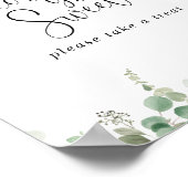 Geometrische Minimalistische Eucalyptus Love Is Sw Poster (Hoek)