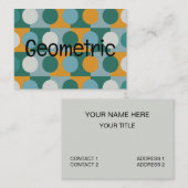 Geometrische minimalistische hedendaagse geometris visitekaartje (Voorkant / Achterkant)