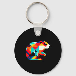 Geometrische minimalistische moderne illustratie b sleutelhanger
