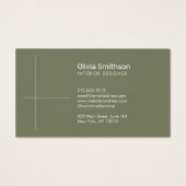 Geometrische minimalistische moderne wijze groene  visitekaartje (Achterkant)