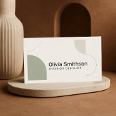 Geometrische minimalistische moderne wijze groene  visitekaartje