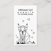 Geometrische minimalistische oorsprongskat visitekaartje (Voorkant)